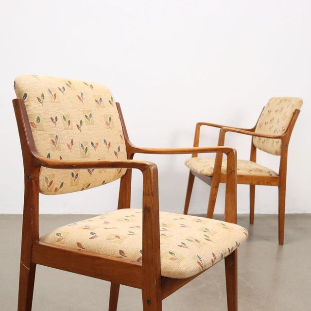 Set of Vintage Italian Chairs in Beech, 1950s For Sale - Image 3 of 10