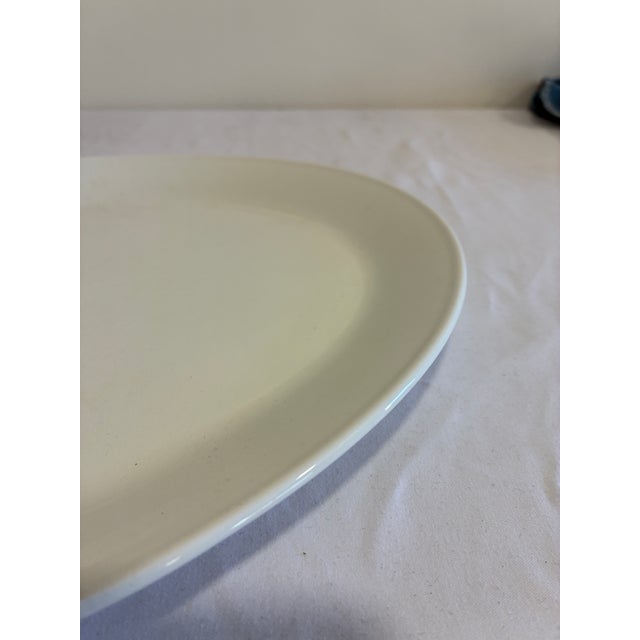 Vintage Johnson Brothers White Ironstone Serving Platter, England For Sale In Oklahoma City - Image 6 of 7