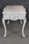 Distressed Painted White Georgian Style Figural Masque Center Table C. 1940s Era For Sale - Image 9 of 12
