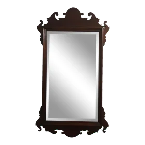 Craftique Chippendale Mahogany Hanging Wall Mirror