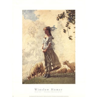 1998 Winslow Homer 'Fresh Air' Realism Brown Usa Offset Lithograph For Sale