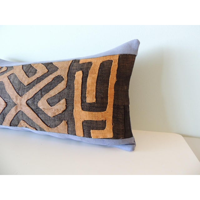 Vintage African Long Bolster Decorative Pillow 13 X 25 For Sale - Image 4 of 4