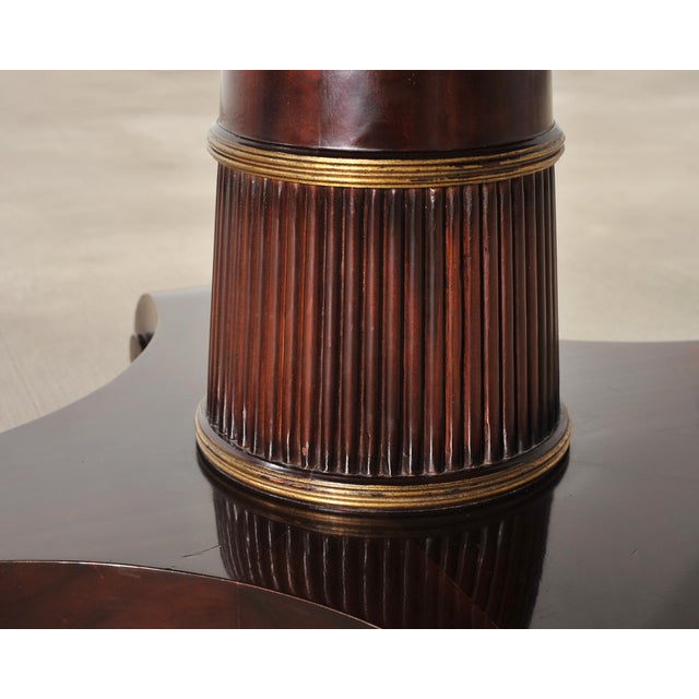 Thomas Pheasant for Baker Mahogany Round Pedestal Dining Table For Sale - Image 9 of 18