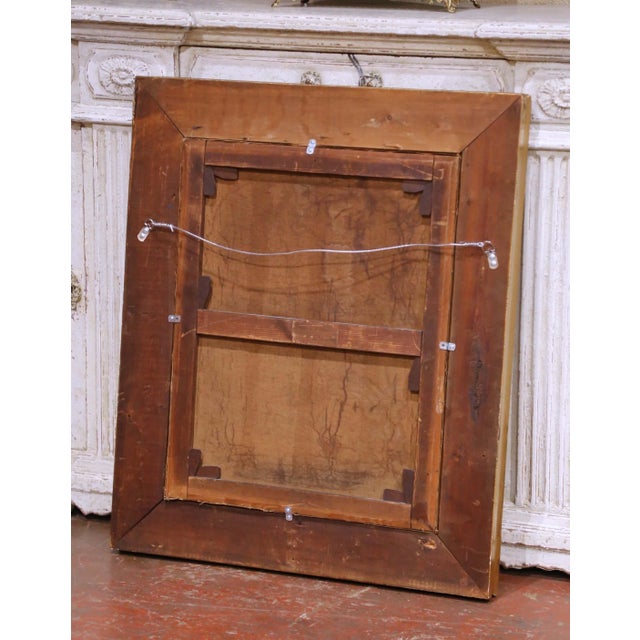 19th Century French Barbizon Style Landscape With Cattle in Gilt Frame For Sale - Image 9 of 9