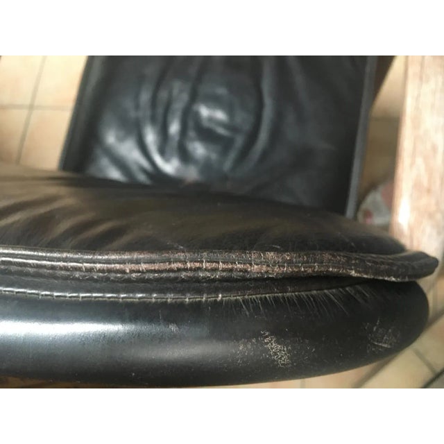 Vintage Black Leather Armchair, 1970s For Sale - Image 11 of 18
