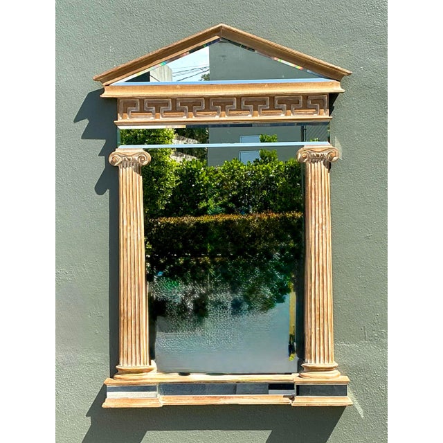 Vintage LaBarge Greek Key Pediment Mirror For Sale - Image 12 of 12