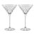 Waterford Crystal Huntley Martini Glass Smooth Stem 6 7/8" Pair For Sale