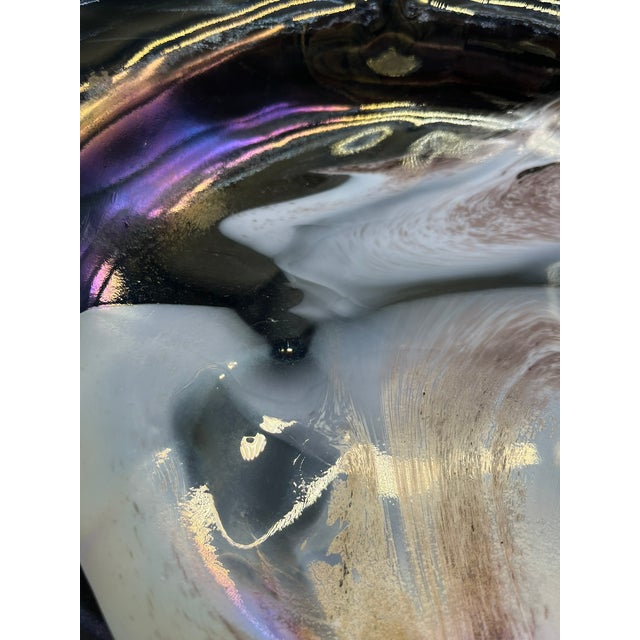 This striking, signed Richartz Art Collection glass bowl is a powerful example of contemporary glass art. Its asymmetrical...