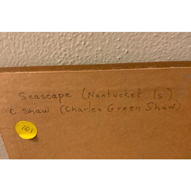 Mid 20th Century Mid 20th Century Seascape Signed Shaw, Oil Painting, Framed For Sale - Image 5 of 5