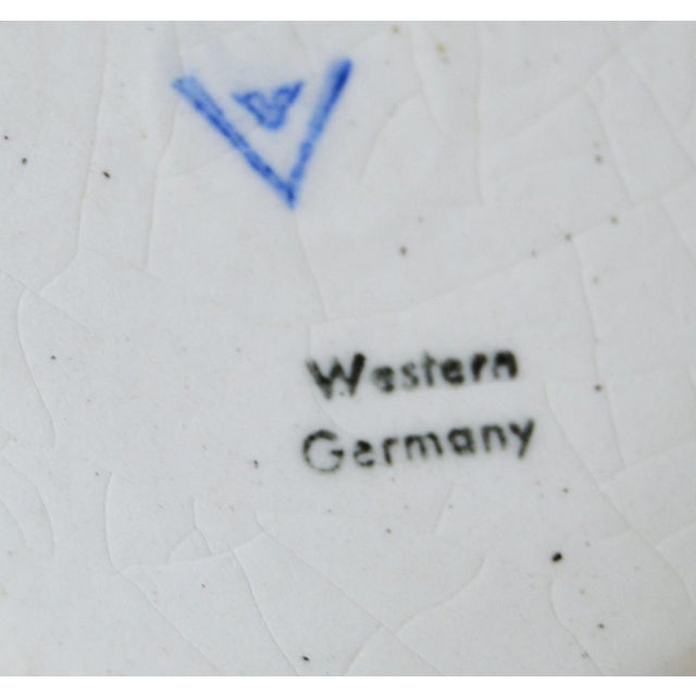 1950s Vintage Goebel Friar Tuck Beer Stein Porcelain Face Pewter Lid Western Germany For Sale - Image 11 of 12