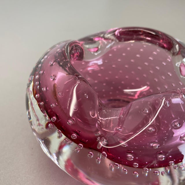Murano Glass Bubble Structure Ashtrays, Italy, 1970s, Set of 2 For Sale - Image 16 of 18