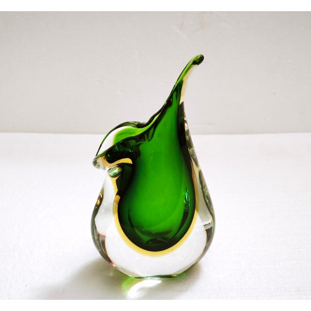 Large Murano Sommerso Teardrop Art Glass Vase from Cenedese, Italy, 1970s For Sale - Image 11 of 18