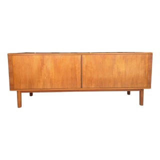 Mid-Century Danish Teak Sideboard with Tambour Doors from Hornslet Møbelfabrik For Sale