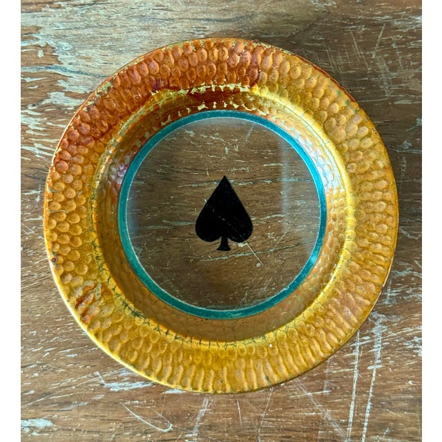 Mid 20th Century Vintage Boho “Suites” Game Table Ashtrays - Set of 4 For Sale - Image 5 of 7