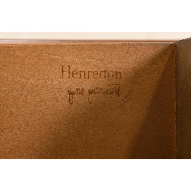 Brown Henredon French Provincial Louis XV Carved Walnut Buffet Servers or Bar Cabinets, Pair For Sale - Image 8 of 12