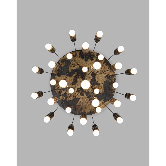 Metal Industrial Vesta Cluster 32 Chandelier For Sale - Image 7 of 18