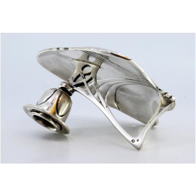 Silver Paddle with Central Embossing and Cut-Out Handle For Sale - Image 4 of 8