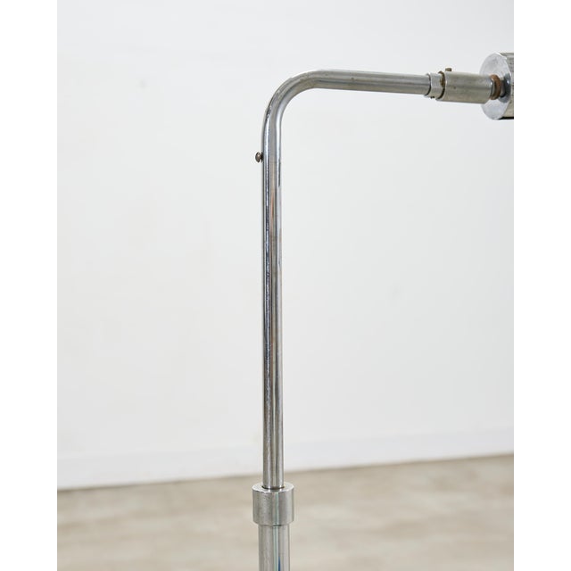 Mid 20th Century Koch & Lowy Omi Chromed Steel Adjustable Pharmacy Floor Lamp For Sale - Image 17 of 18