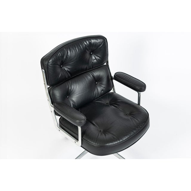 Eames Time Life Executive Chair Herman Miller Black Leather Office Chair 1981 For Sale - Image 9 of 18