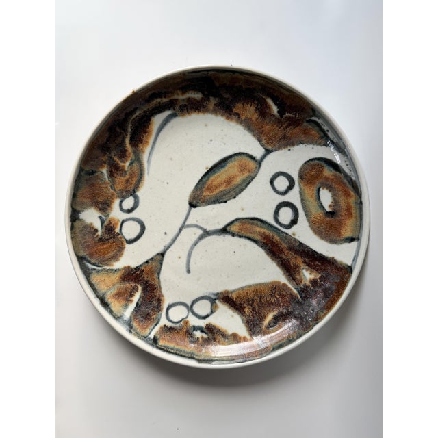Vintage Hand-Painted Abstract Nudes Large Ceramic Bowl For Sale - Image 11 of 12