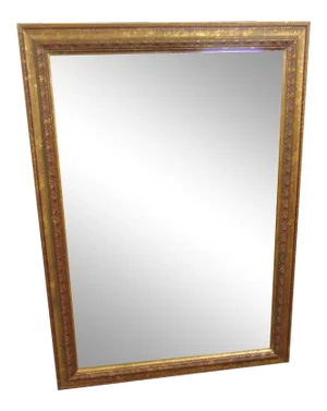 Ogee Style Carved Gilt Distressed Mirror
