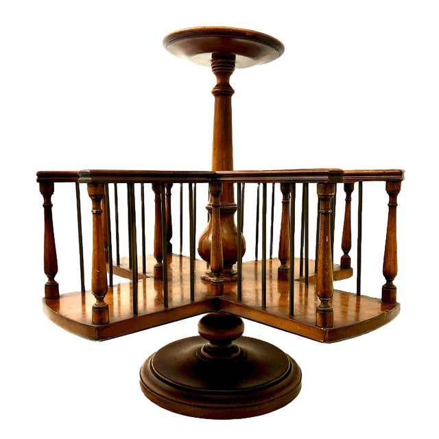 American Signed Mid 20th Century Tabletop Revolving Book Rack, by Alfred Assid For Sale - Image 3 of 8