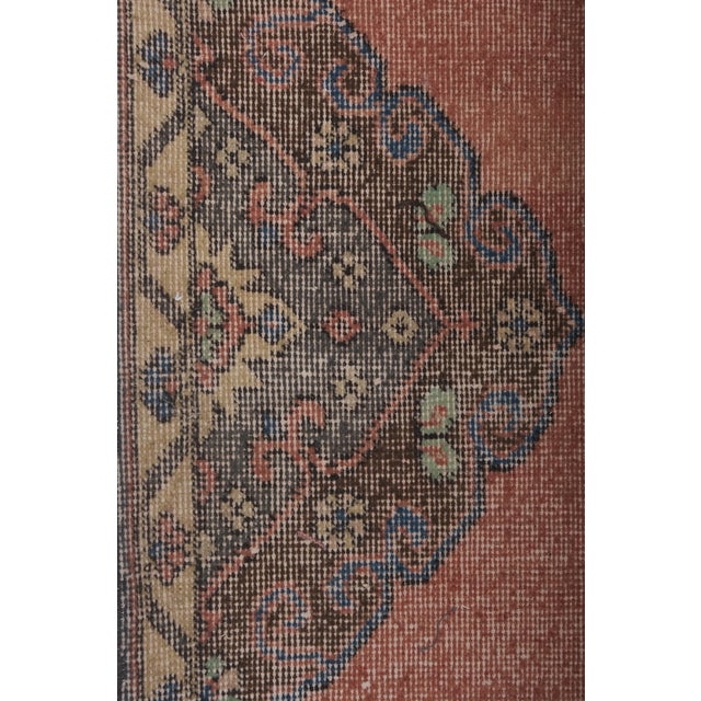 Light Pink 1960s Hand-Knotted Anatolian Konya Runner - Stair Carpet 23'7' X 12'5'' For Sale - Image 8 of 12