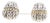 1990s Pair of John Hardy Estate No Original Back Earrings Sterling Silver 18k Y Gold For Sale