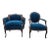 Antique French Louis XV and Louis XVI Style Armchairs Newly Upholstered – Set of 2 For Sale
