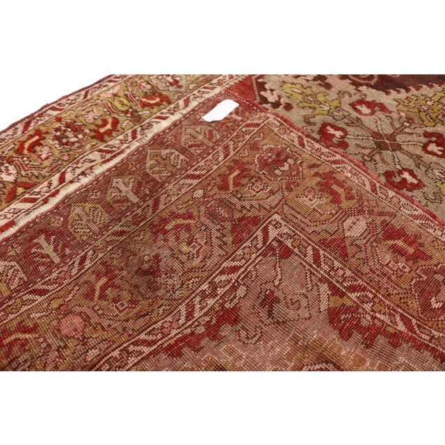 Mid 20th Century Mid 20th Century Vintage Turkish Oushak Hallway Runner 03'07 X 11'00 For Sale - Image 5 of 10