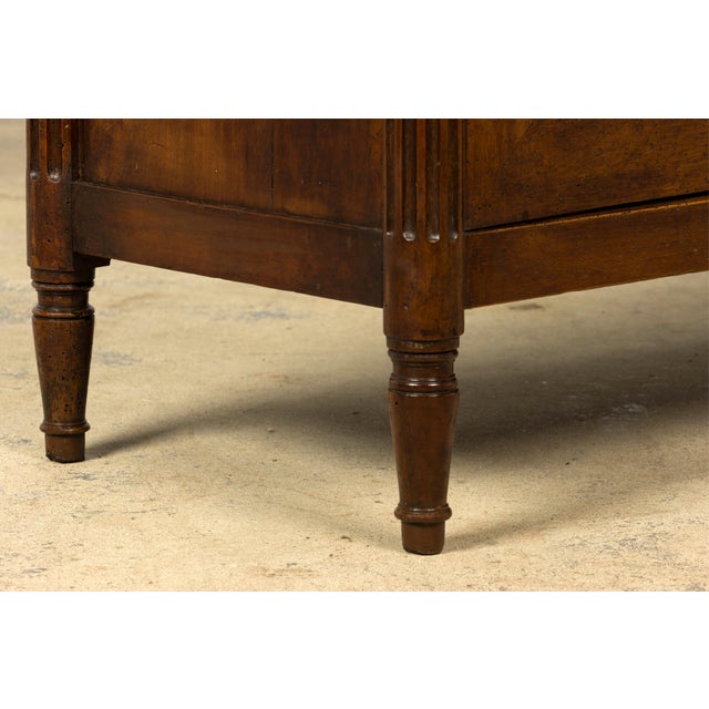 Late 18th Century French Louis XVI Walnut Secretary Desk With Marble Top For Sale - Image 16 of 18