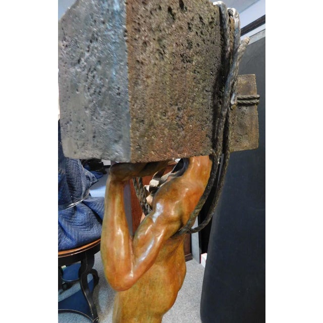 Renzo "Awake" Bronze Sculpture Hand Signed Artwork 58h X 26w X 16d For Sale - Image 12 of 17