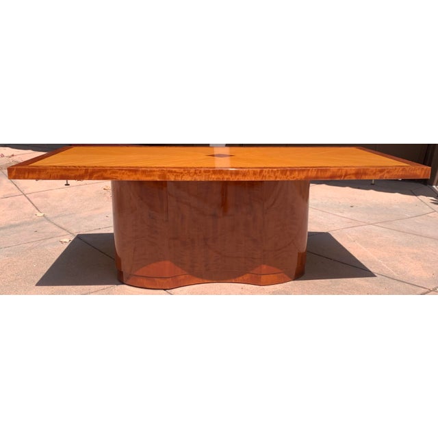Art Deco Style Wood Dining Table For Sale - Image 13 of 15