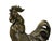 Vintage Brass Color Metal Rustic Fengshui Tilted Upward Rooster Figure For Sale - Image 10 of 10