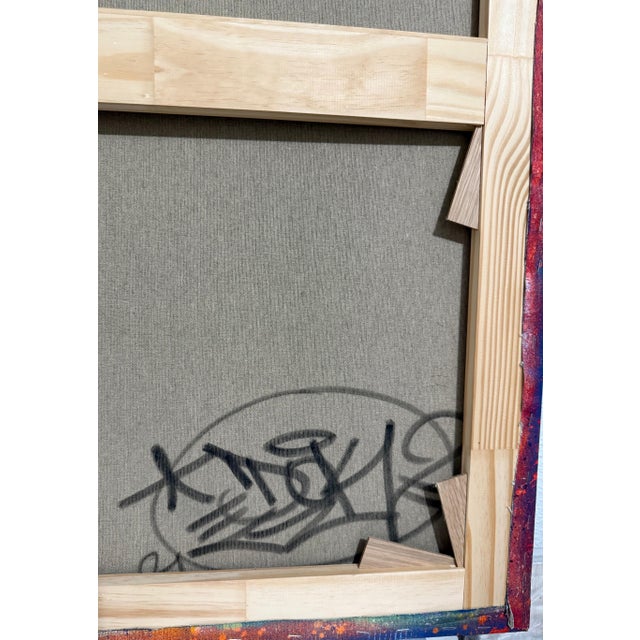 DOK, Large French Street Art Mixed Media Graffiti Painting DoK In Love We Trust, 2021 For Sale - Image 4 of 13