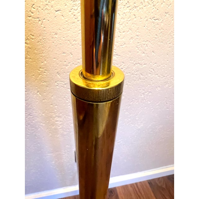 1970s Mid-Century Modern Brass Floor Lamp with Swivel Arm from Gebrüder Knappstein Leuchten, 1960s For Sale - Image 5 of 12