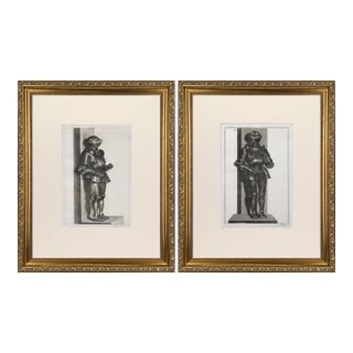 19th Century Engravings of Medeival English Knights Suits of Armour 1801- A Pair For Sale