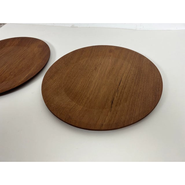 Danish Teak Plates by Hafnia, a Pair For Sale - Image 10 of 12