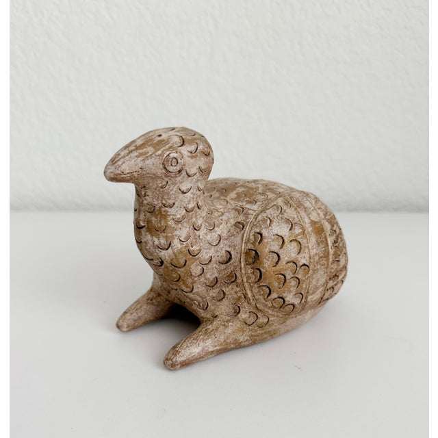 Primitive Style Carved Clay Bird Figurine For Sale In Sacramento - Image 6 of 6