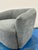 Modern Swivel Chair Gray Nubby Fabric. For Sale - Image 4 of 8