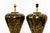 Baluster Shaped Table Lamps in Glazed Black and Gold Ceramic, Set of 2 For Sale - Image 5 of 18