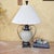 Ashley Gavivi Style Crackle-Glaze Ceramic Urn & Bronze Scroll Table Lamp For Sale - Image 18 of 18