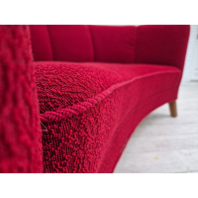 Vintage Danish Two-Seater Curved Sofa, 1960s For Sale - Image 11 of 18