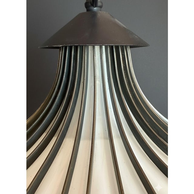 1960s Lightcraft of California 'Allium' Brass and Glass Pendant Light, Ca. 1965 For Sale - Image 5 of 8