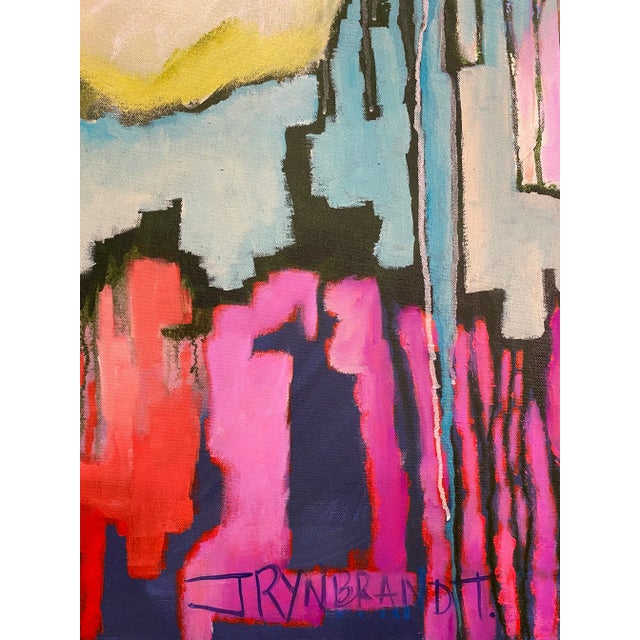 2020s "Alicubi Inter (Somewhere in Between)" Contemporary Original Abstract Acrylic Painting on Canvas by Jen Rynbrandt For Sale - Image 5 of 5