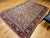 Ivory Vintage Persian Heriz Serapi Rug, Hand-Knotted Wool, Allover Geometric Pattern, Ivory & Red, 7x10 For Sale - Image 8 of 18