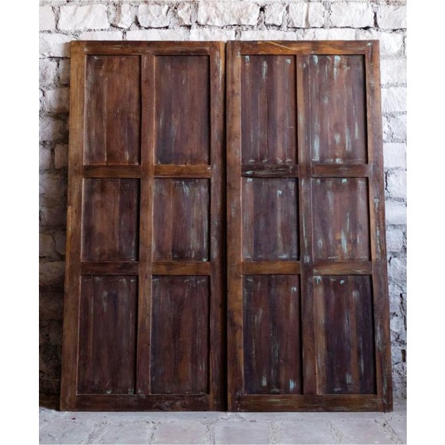 Rustic Hand-Carved Door Panel – Farmhouse Reclaimed Wood Barn Door 84x36 For Sale - Image 4 of 7