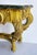 Gold Late 20th Century Italian Marble Top Painted Carved Console Table in Baroque Rococo Style For Sale - Image 8 of 11