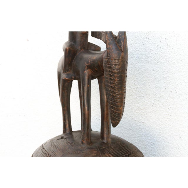 57" Tall Antique Dogon Equestrian Vessel Statue For Sale - Image 4 of 12