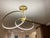 Contemporary Vintage Warm Led Orbital Chandelier — Reproduction of Corbett Alula 341-42-Vb, Brass, 42" For Sale - Image 3 of 6